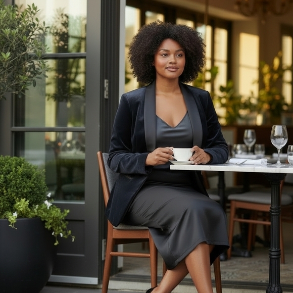 Talbots Officer Blue Blazer with satin accents NWT - Picture 5 of 11